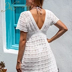backless crocheted dress